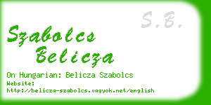 szabolcs belicza business card